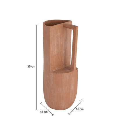 Brent Metal Vase Single Handle Terracotta Finish