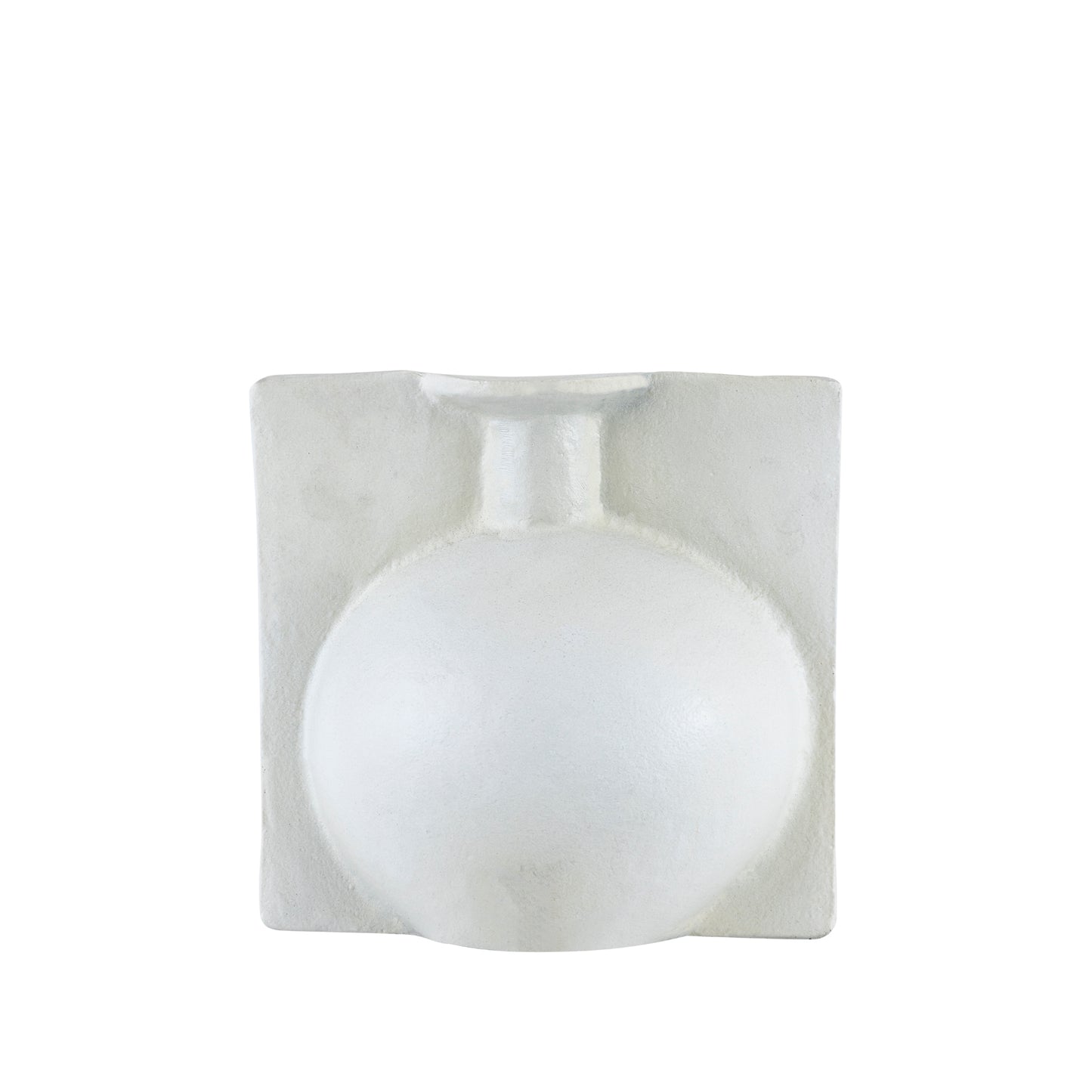 Preston Metal Vase Handmade Matte White Finish