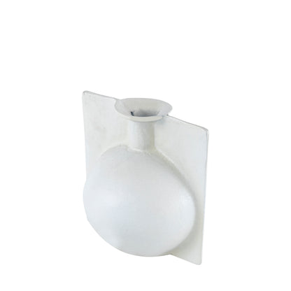 Preston Metal Vase Handmade Matte White Finish