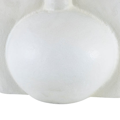 Preston Metal Vase Handmade Matte White Finish