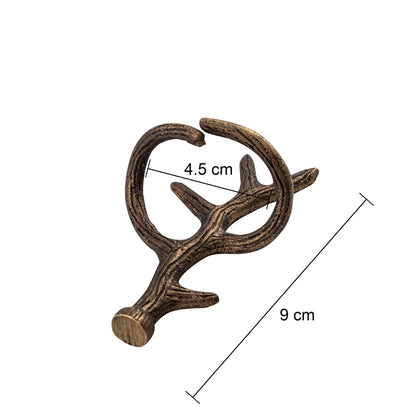 Antler Metal Napkin Ring Antique Brass (Set of 4)