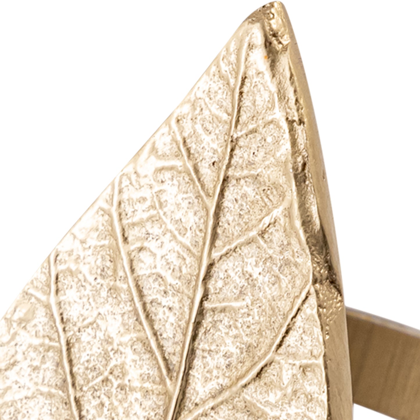 Fall Leaf Metal Napkin Ring Gold (Set of 4)