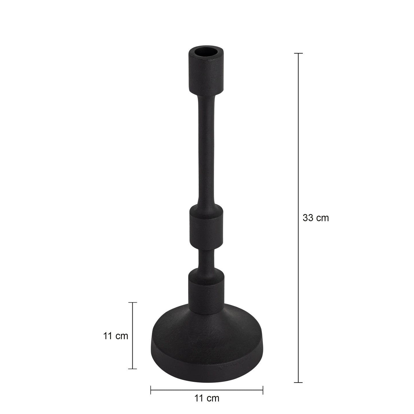 Camden Set of 3 Candle Holders Matte Black Finish