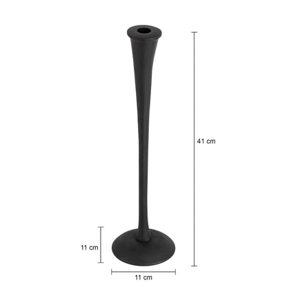 Buxton Set of 3 Candle Holders Matte Black Finish