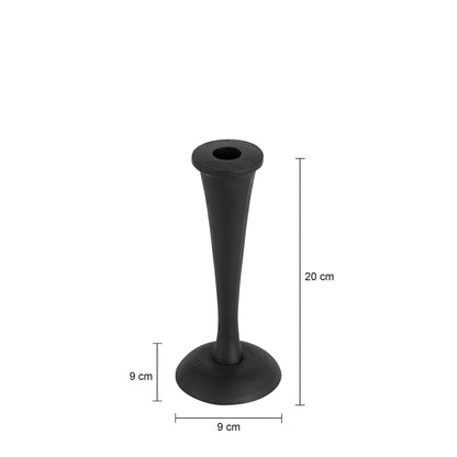 Buxton Set of 3 Candle Holders Matte Black Finish