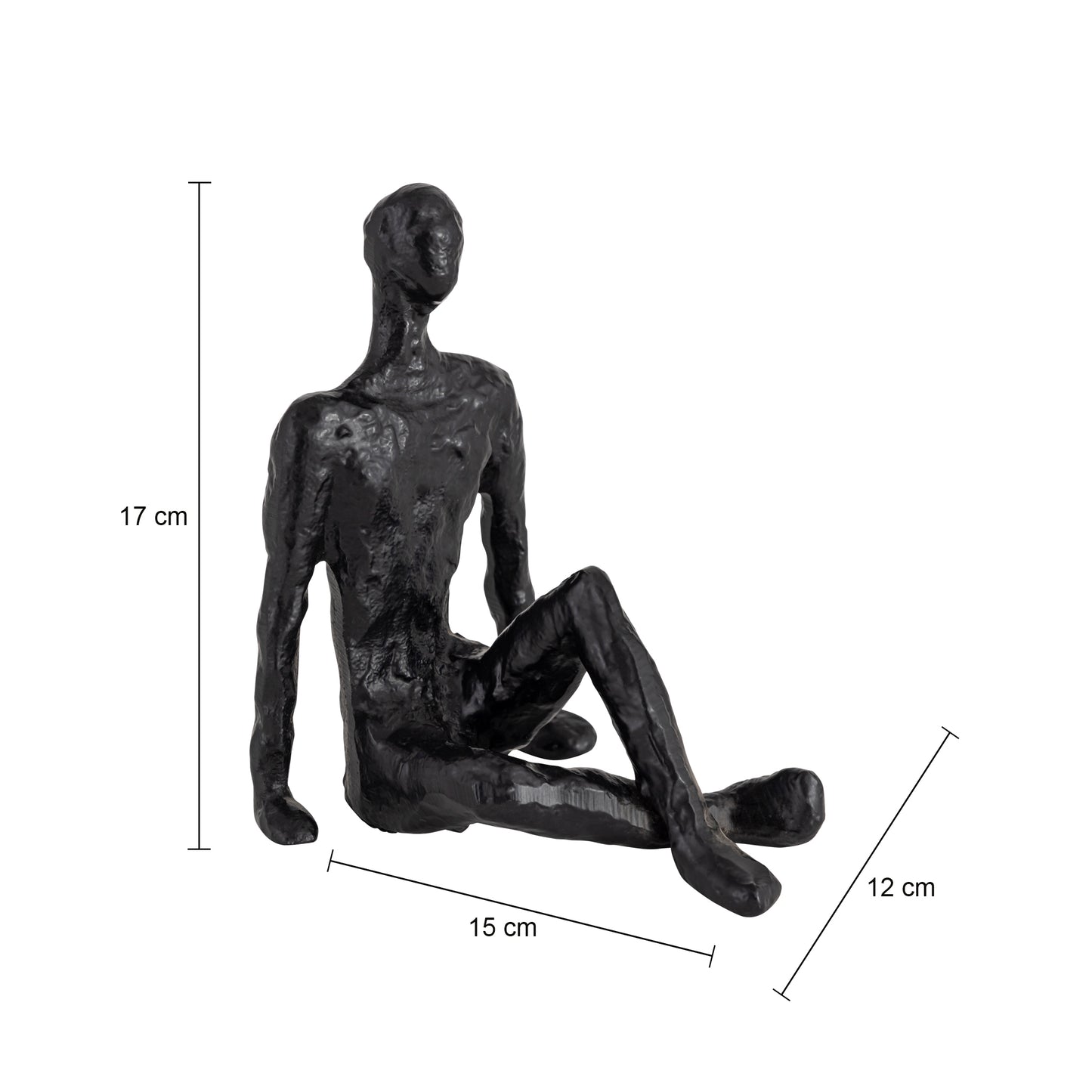 Kingsley Sitting Man Statuette Bronze Finish