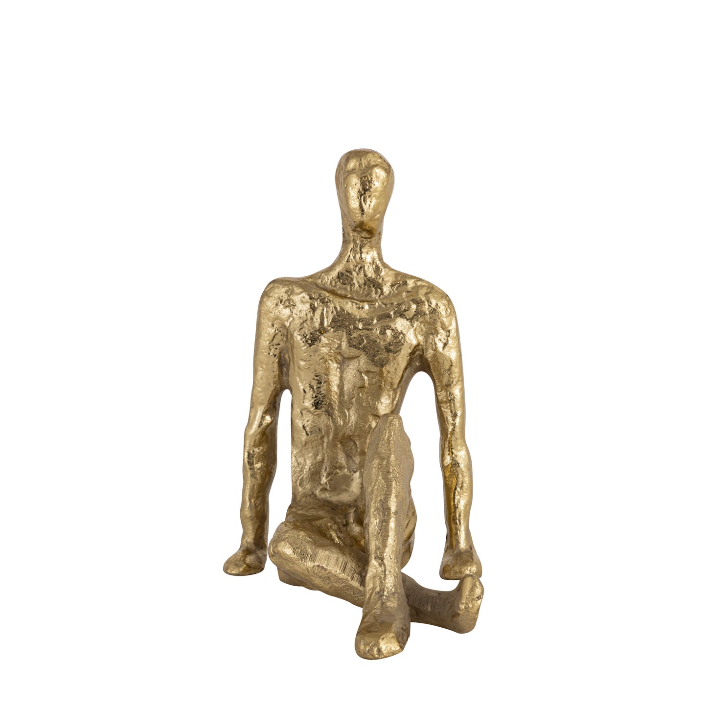 Kingsley Sitting Man Statuette Gold Finish