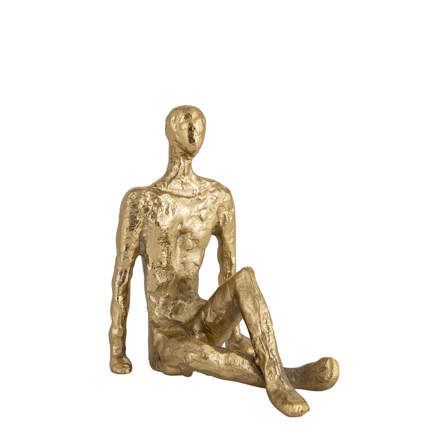 Kingsley Sitting Man Statuette Gold Finish