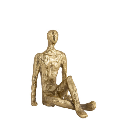 Kingsley Sitting Man Statuette Gold Finish