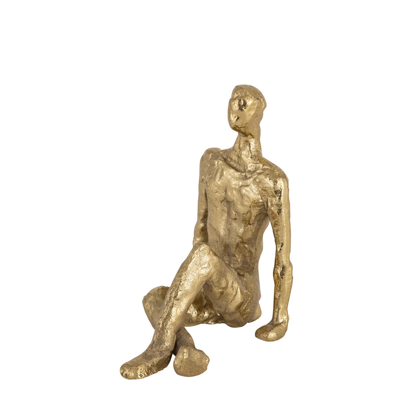 Kingsley Sitting Man Statuette Gold Finish