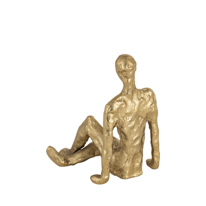 Kingsley Sitting Man Statuette Gold Finish