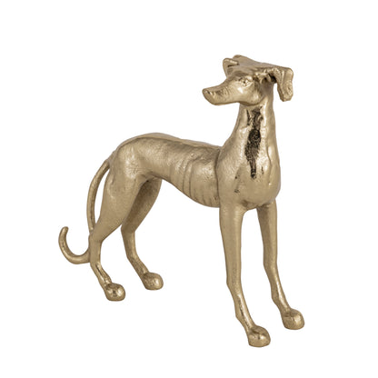 Aspen Standing Dog Statuette Gold Finish