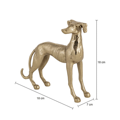 Aspen Standing Dog Statuette Gold Finish