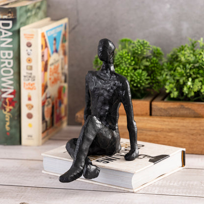 Kingsley Sitting Man Statuette Bronze Finish