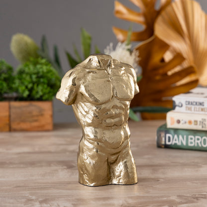 Apollo Male Decorative Bust Gold Finish