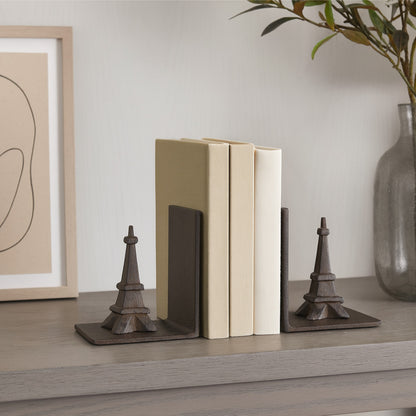 Eiffel Tower Bookends Set of 2 Antique Bronze