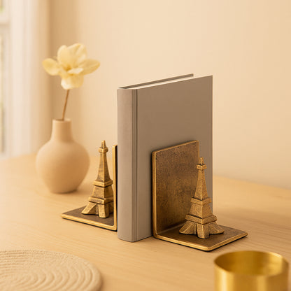Eiffel Tower Bookends Set of 2 Antique Brass