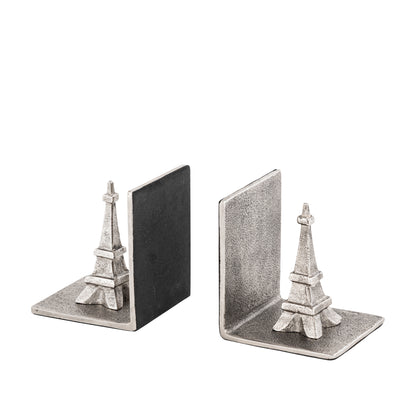Eiffel Tower Bookends Set of 2 Antique Silver