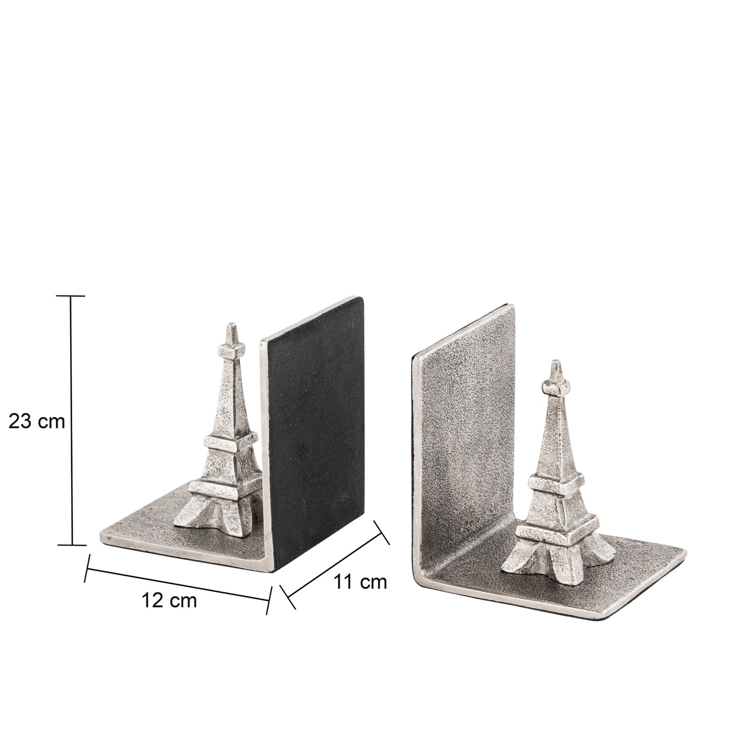 Eiffel Tower Bookends Set of 2 Antique Silver