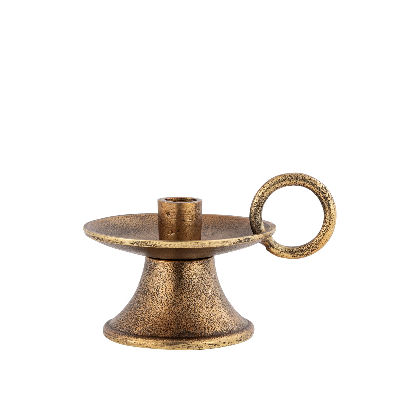 Banbury Taper Short Candle Holder Antique Brass