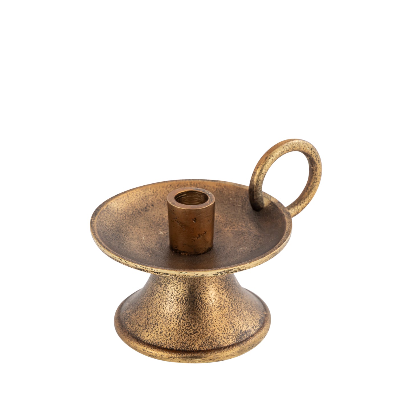 Banbury Taper Short Candle Holder Antique Brass