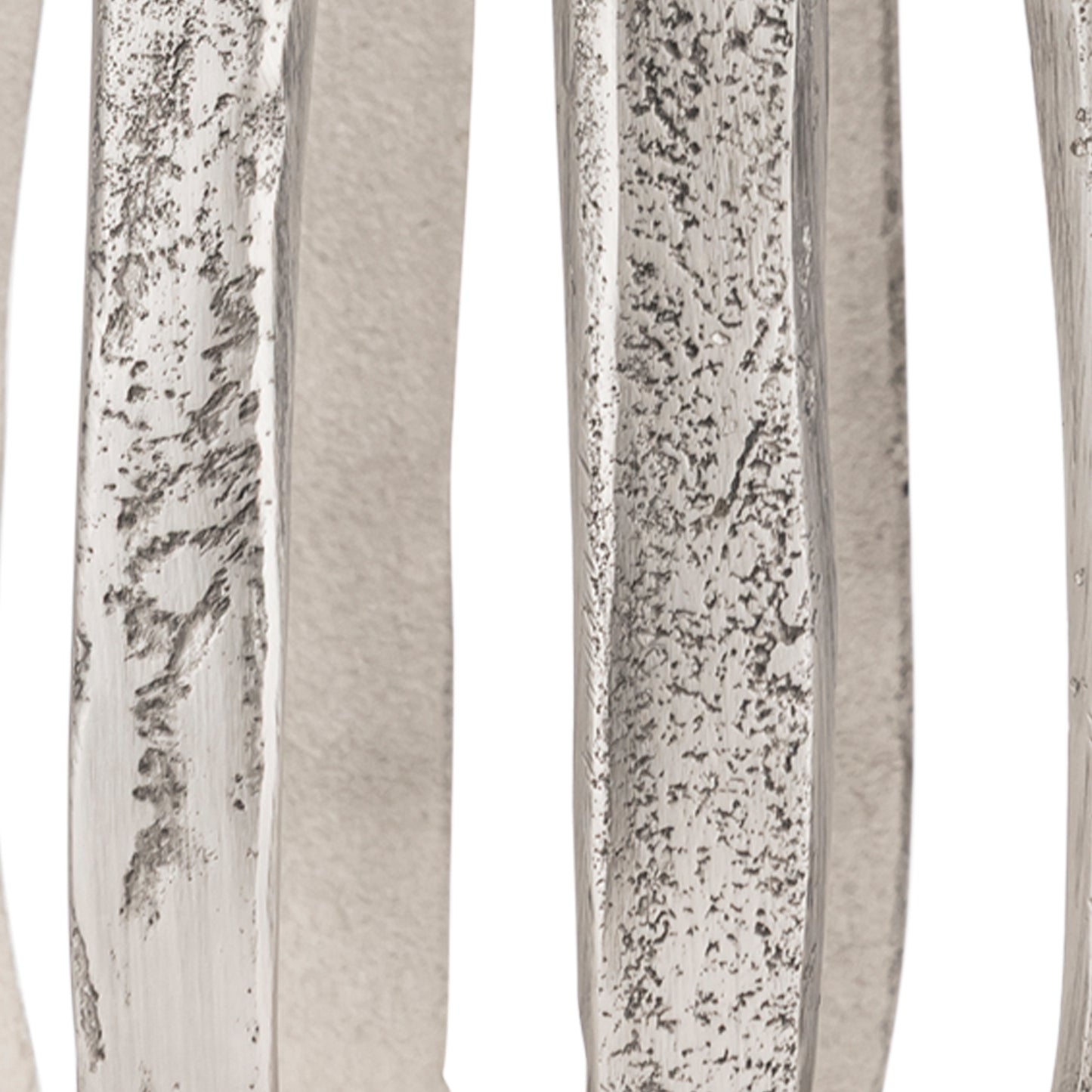 Matlock Arched Metal Pillar Candle Holder Antique Silver (25cm X 25cm)