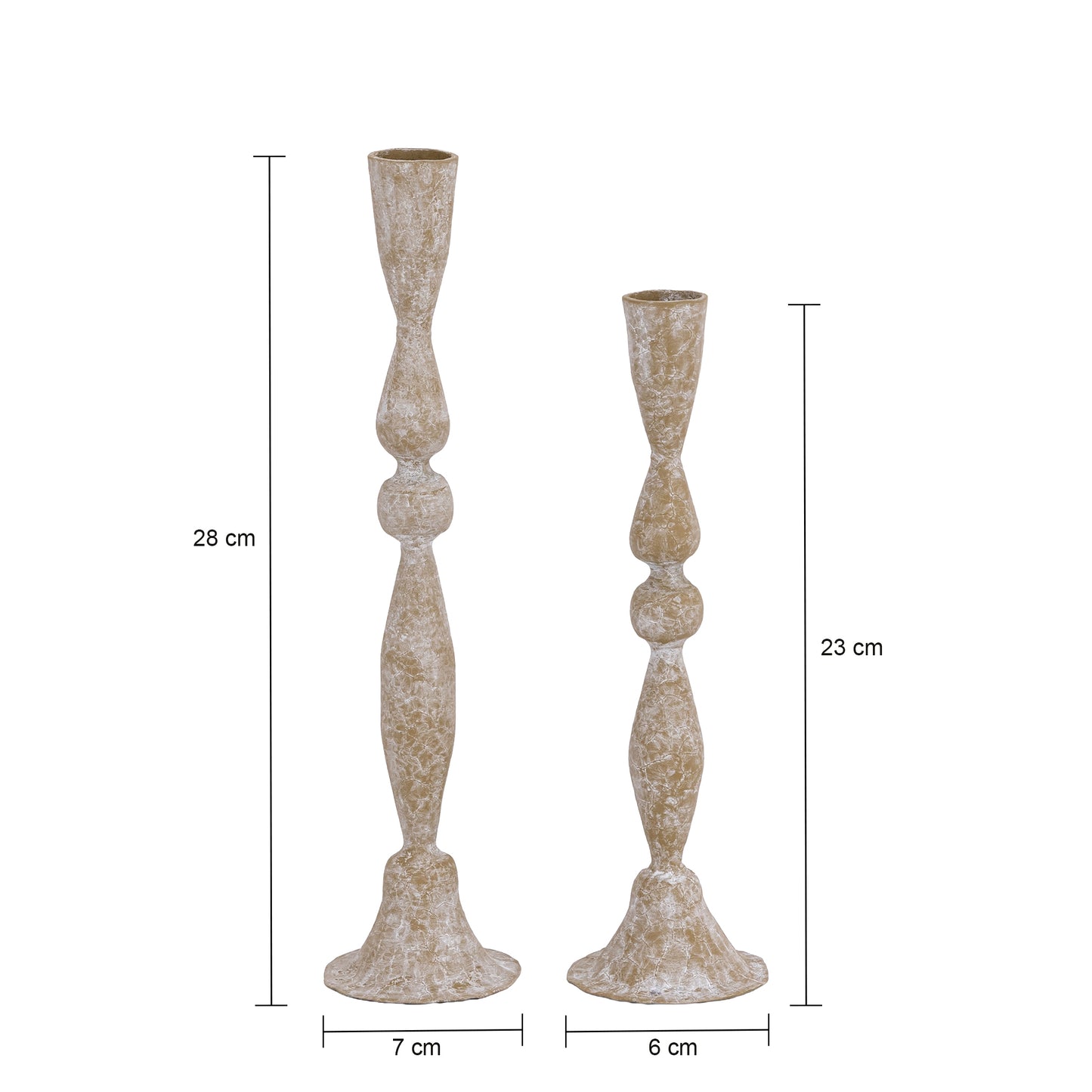 Taper Candle Holders Forged Iron | Set of 2 | Regis