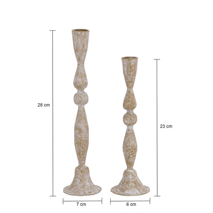 Taper Candle Holders Forged Iron | Set of 2 | Regis