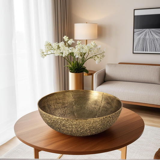 Hackney Decorative Bowl Medium Antique Brass Finish