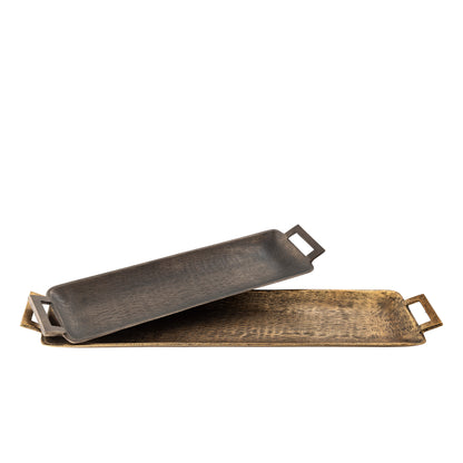 Bedford Decorative Rectangular Tray Small Antique Bronze