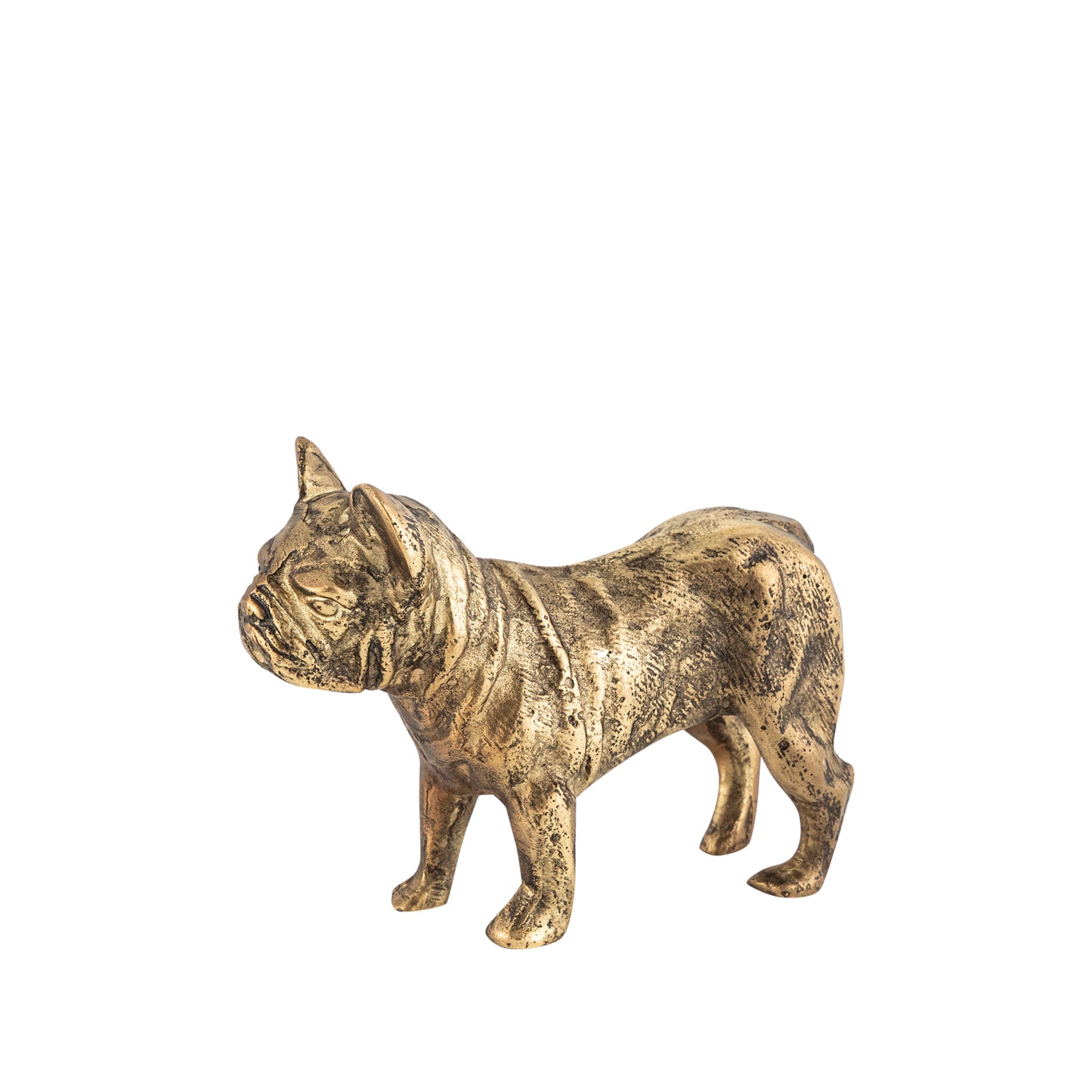 Buster Dog Object Antique Brass Finish