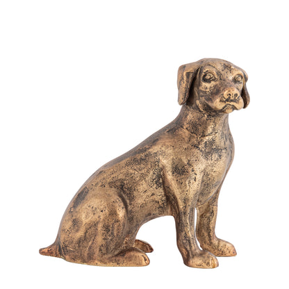 Dash Sitting Dog Statuette Antique Brass