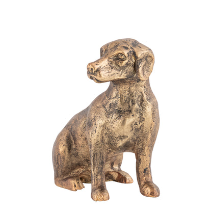 Dash Sitting Dog Statuette Antique Brass