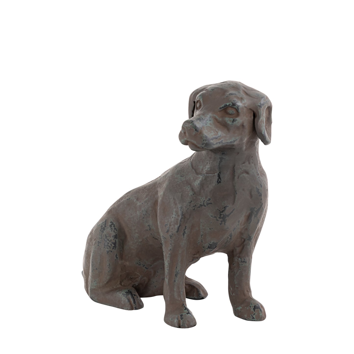 Dash Sitting Dog Statuette Rust Bronze