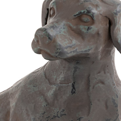 Dash Sitting Dog Statuette Rust Bronze