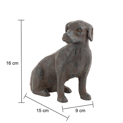 Dash Sitting Dog Statuette Rust Bronze