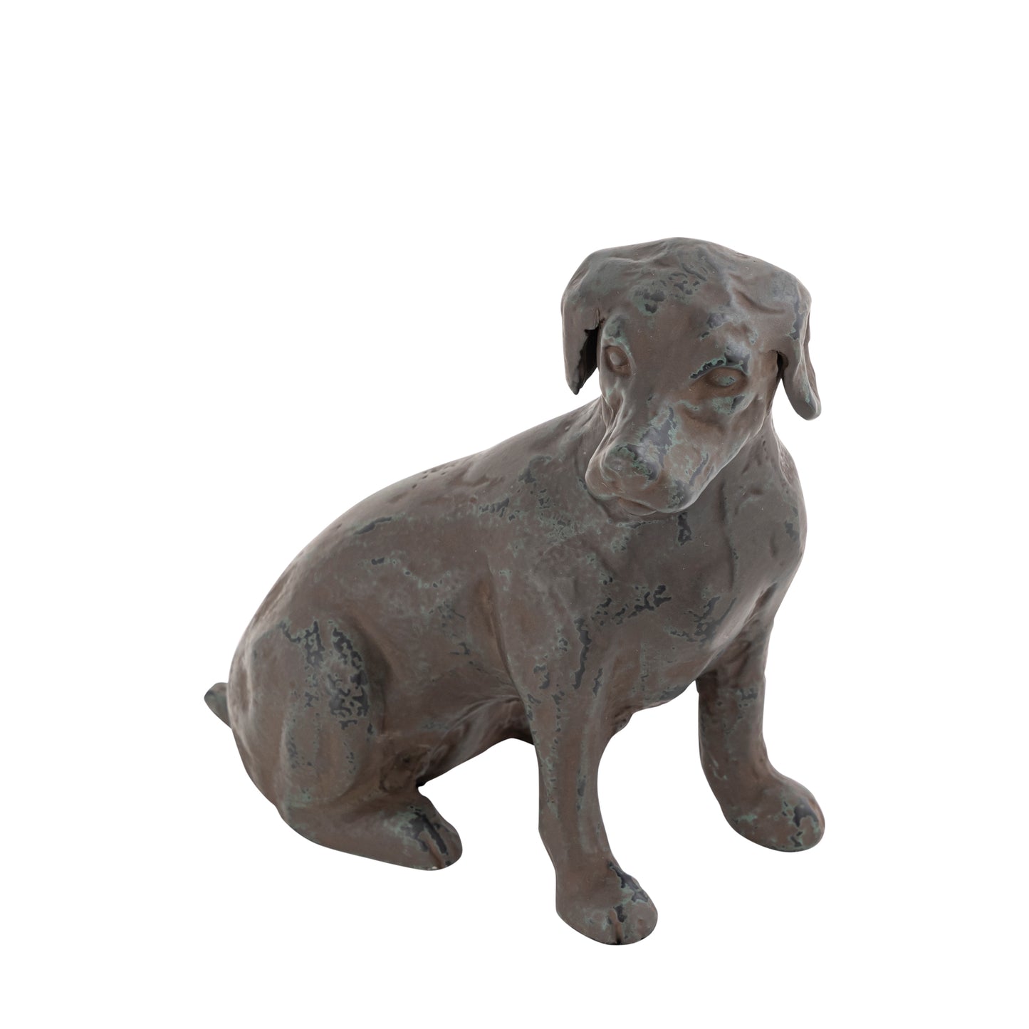 Dash Sitting Dog Statuette Rust Bronze