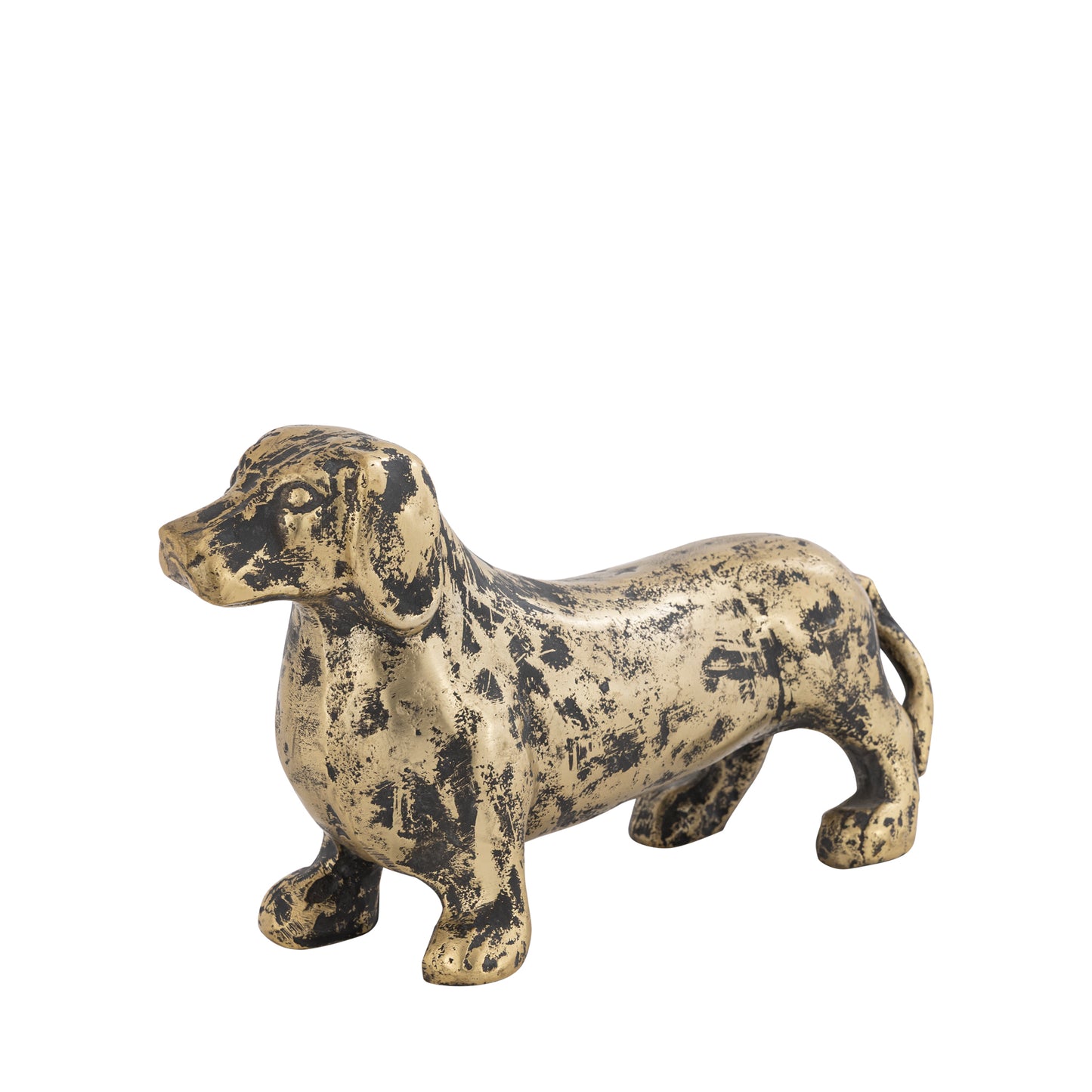 Leila Dachshund Dog Statuette Antique Antique Gold