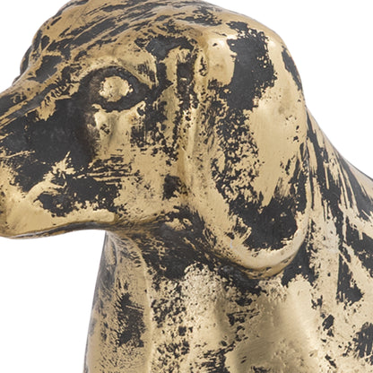 Leila Dachshund Dog Statuette Antique Antique Gold