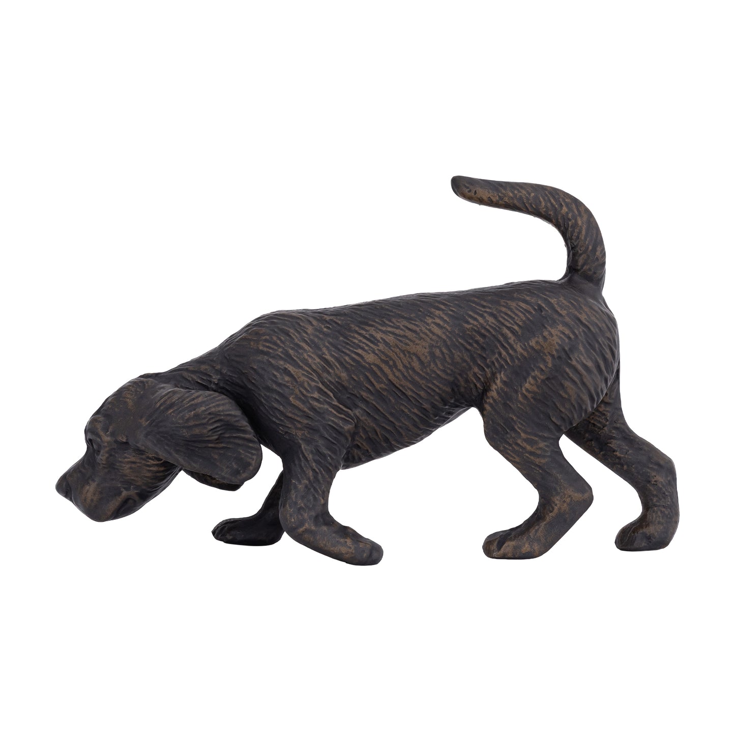 Sniffing Dog Statue Antique Bronze Finish | Milo