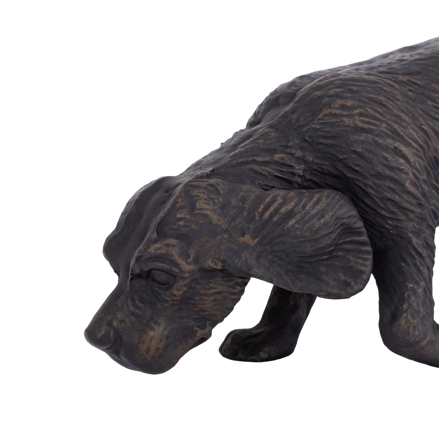 Sniffing Dog Statue Antique Bronze Finish | Milo