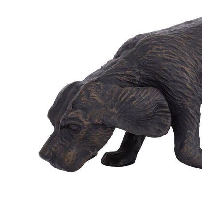 Sniffing Dog Statue Antique Bronze Finish | Milo