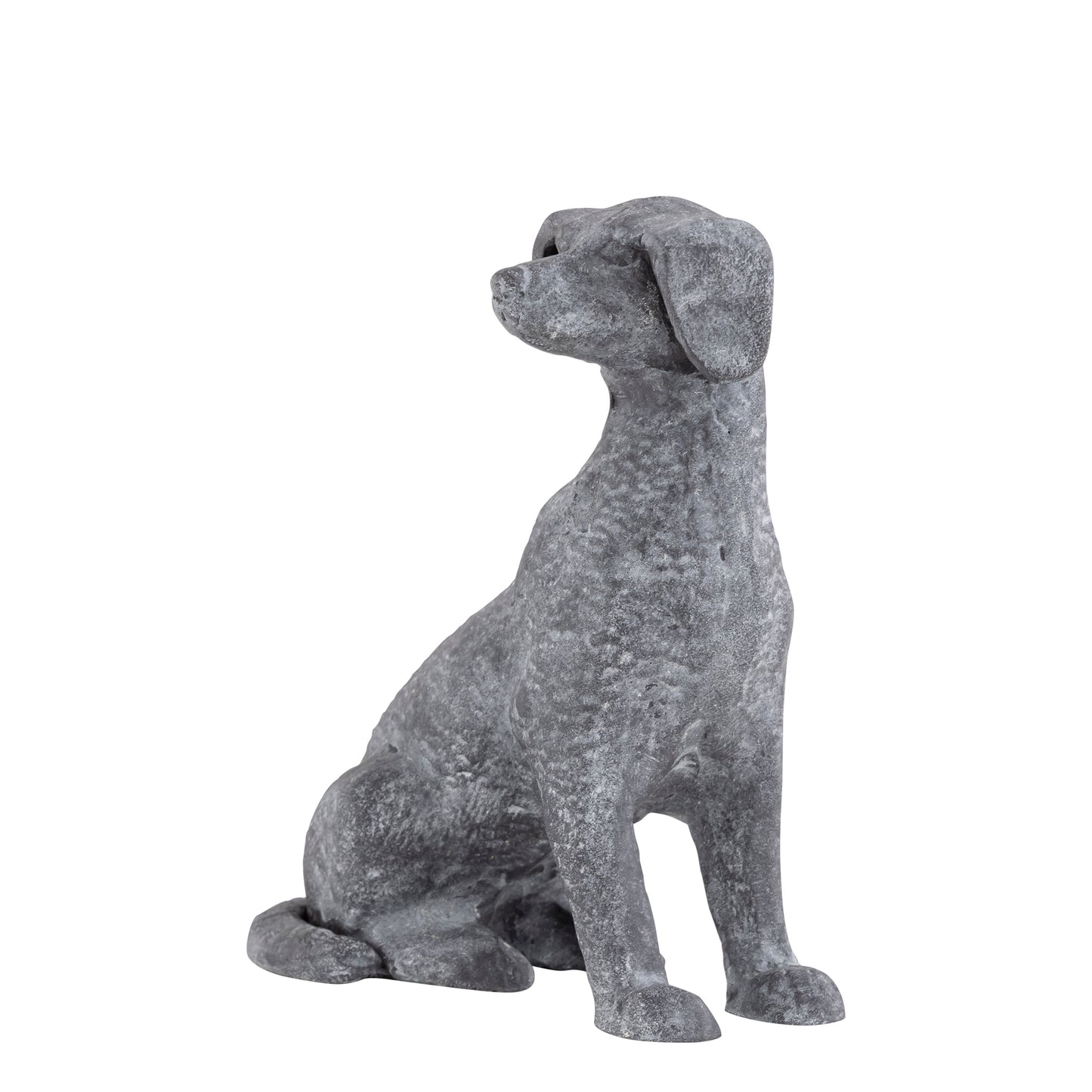 Ziggy Sitting Dog Statuette Concrete Grey Finish