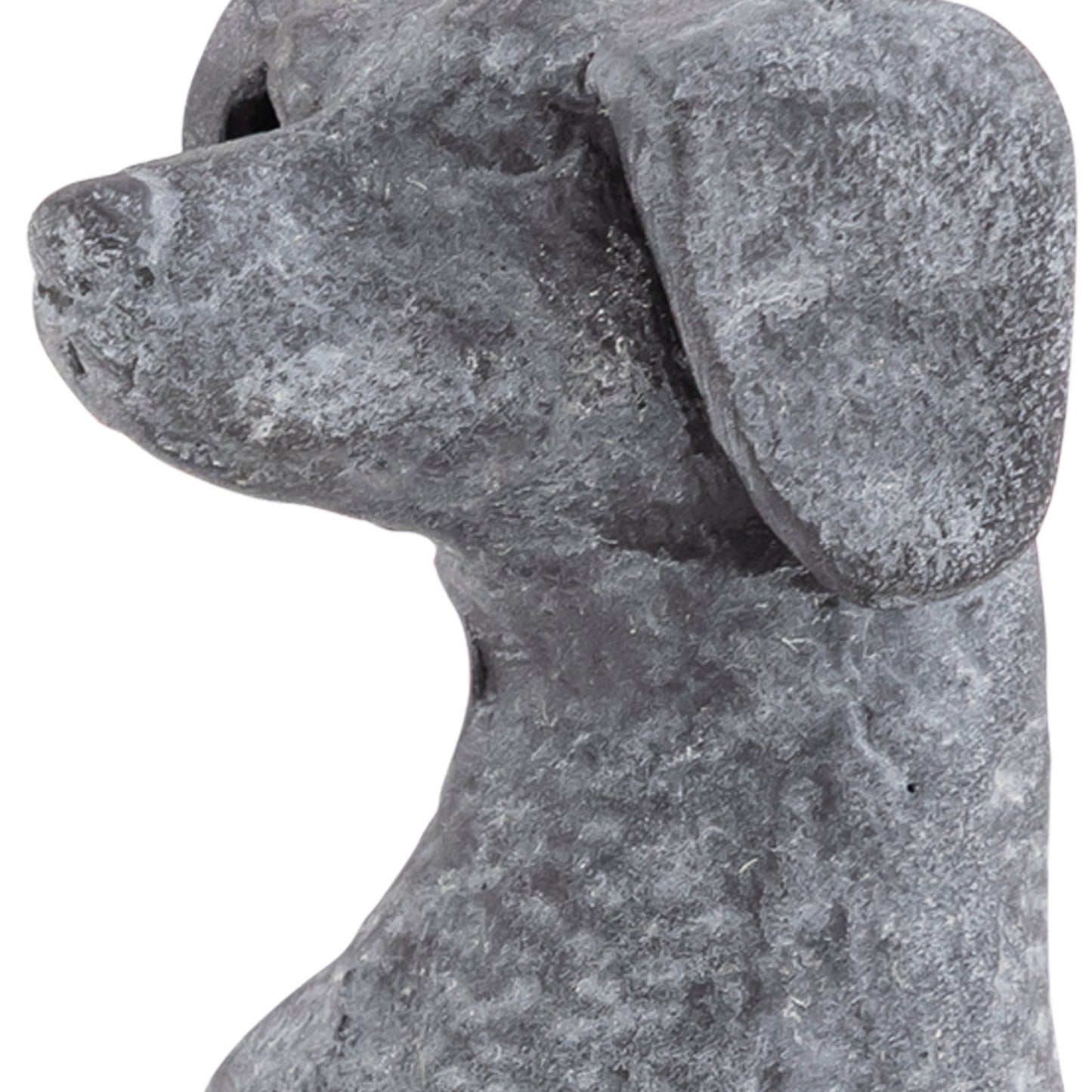 Ziggy Sitting Dog Statuette Concrete Grey Finish