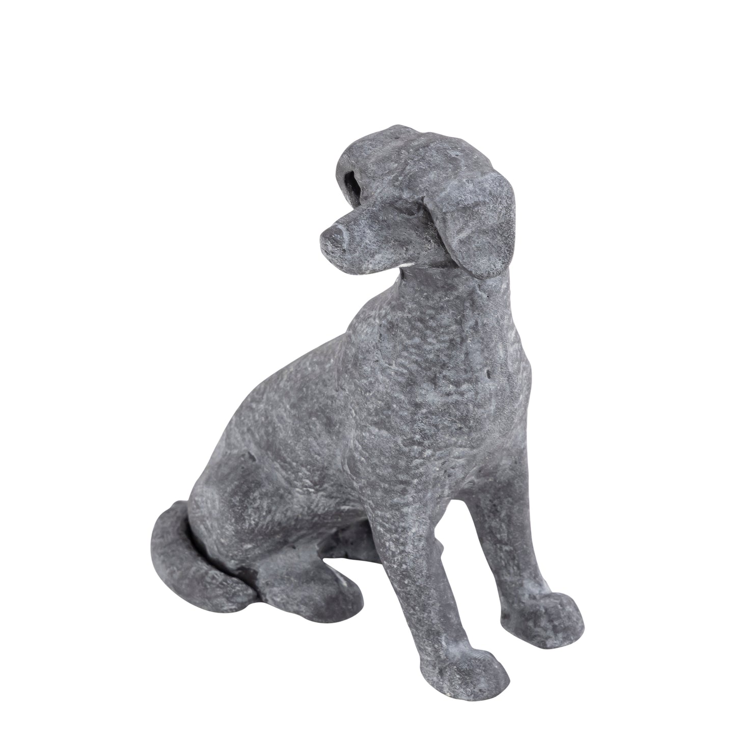 Ziggy Sitting Dog Statuette Concrete Grey Finish