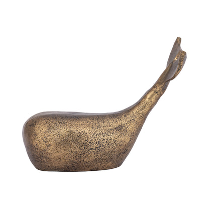 Dolphin Statue Large Antique Brass Finish | Flipper