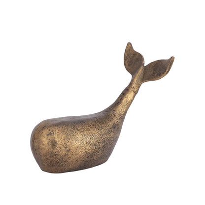 Dolphin Statue Large Antique Brass Finish | Flipper