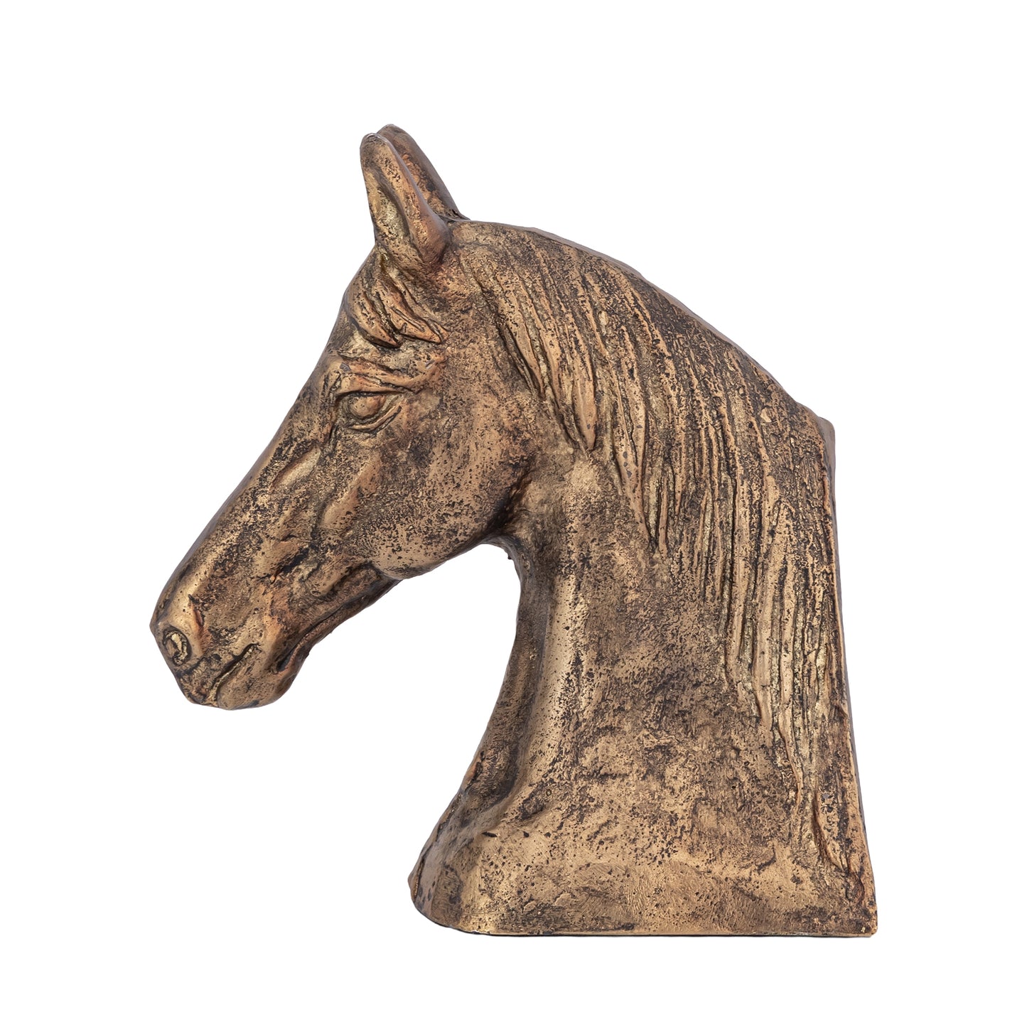 Blaze Horse Statuette Antique Brass | Elegant Bookend