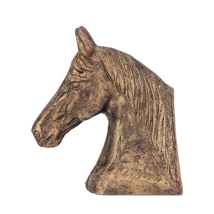 Blaze Horse Statuette Antique Brass | Elegant Bookend
