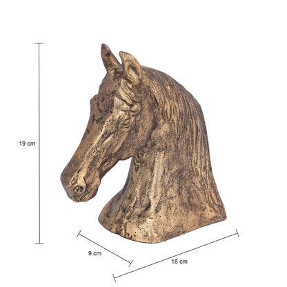 Blaze Horse Statuette Antique Brass | Elegant Bookend